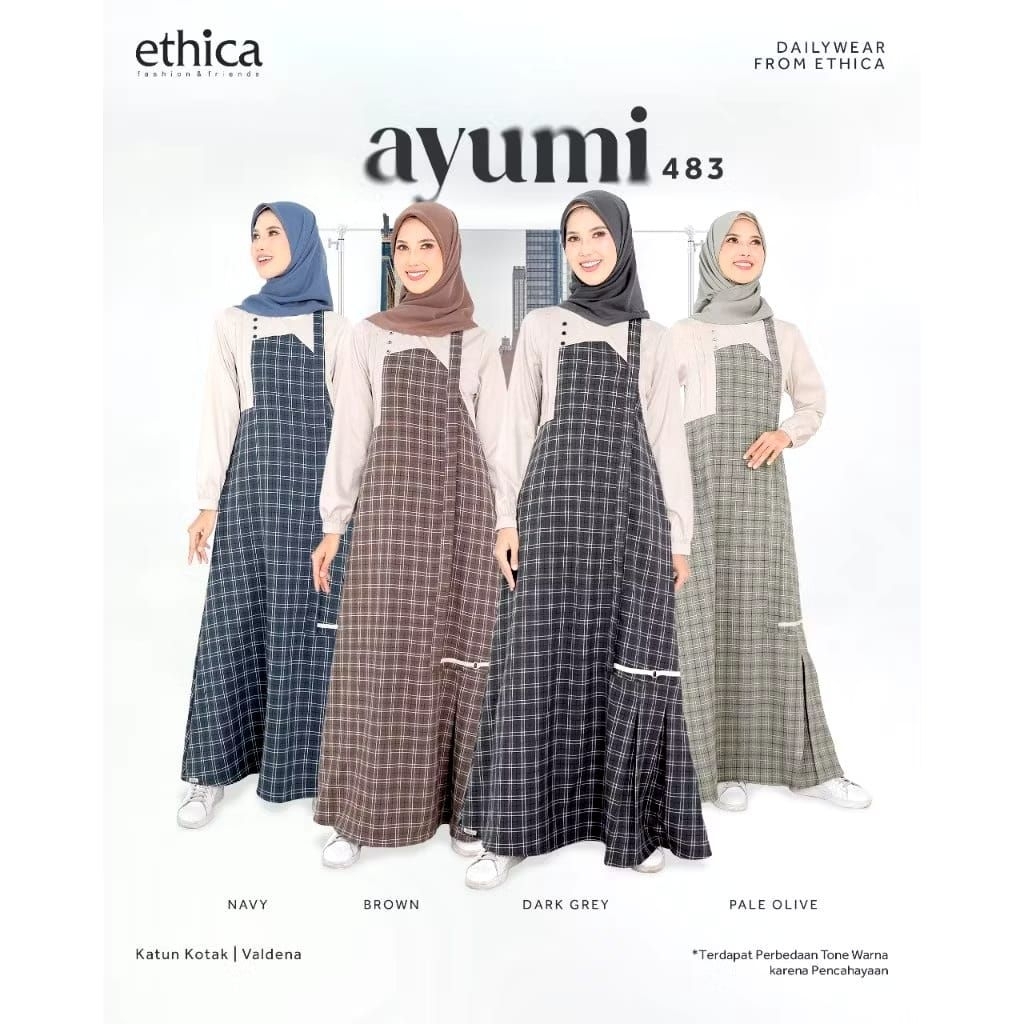 GAMIS ETHICA AYUMI 483 BANYAK WARNA GESER_GAMIS ETHICA SIMPEL TERBARU_GAMIS ETHICA KEKINIAN_GAMIS ET