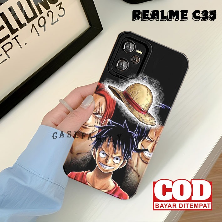 Bumper tpu Realme C35 Narzo 50A Prime Terbaru motif one piece terbaru keren Fashion Case Lentur