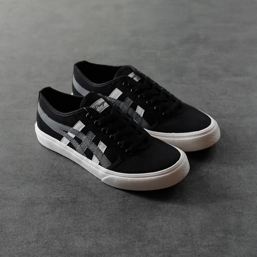 DRAGONFLY ALPHA HITAM ABU PUTIH Sepatu Capung Dragonfly by Warrior Dragonfly Black Grey