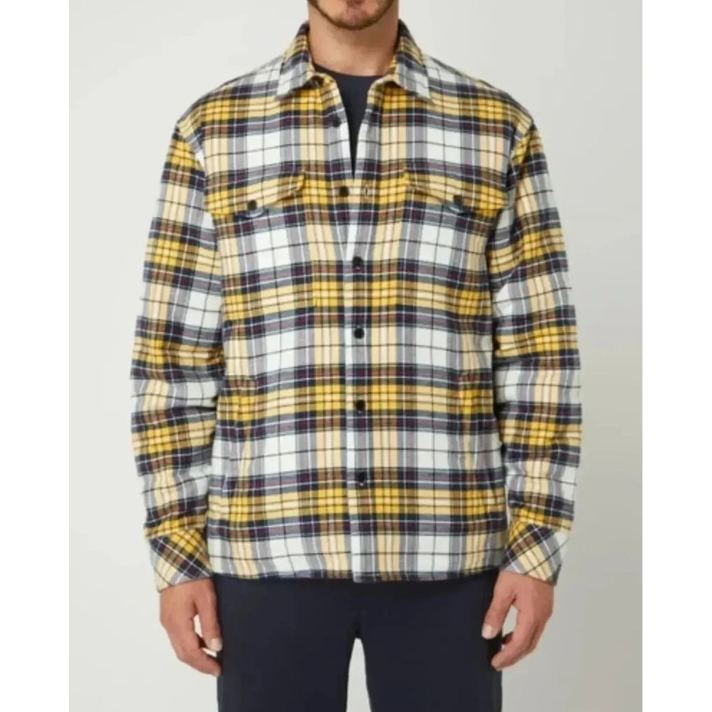 Jaket Npjr Sherpa Flannel Shirt Jacket