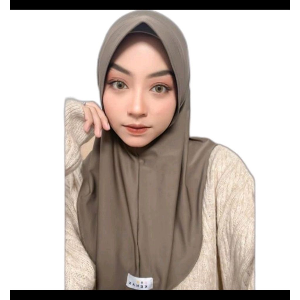 Hijab Kenan Instan Pet ORI Jersey Kerudung size M
