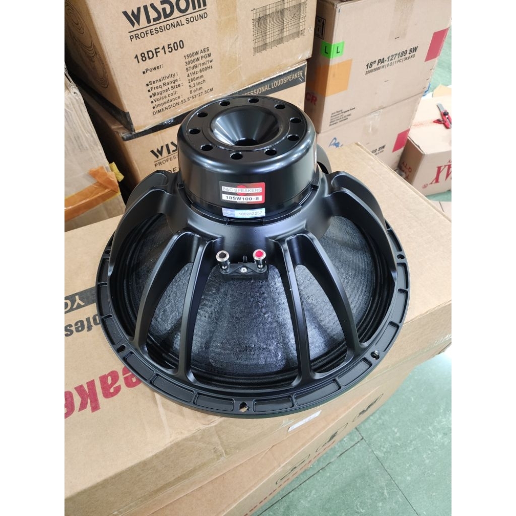 speaker Komponen 18 SW 100 Subwofer Neo magnet 18 inci 18in B&C 18SW100