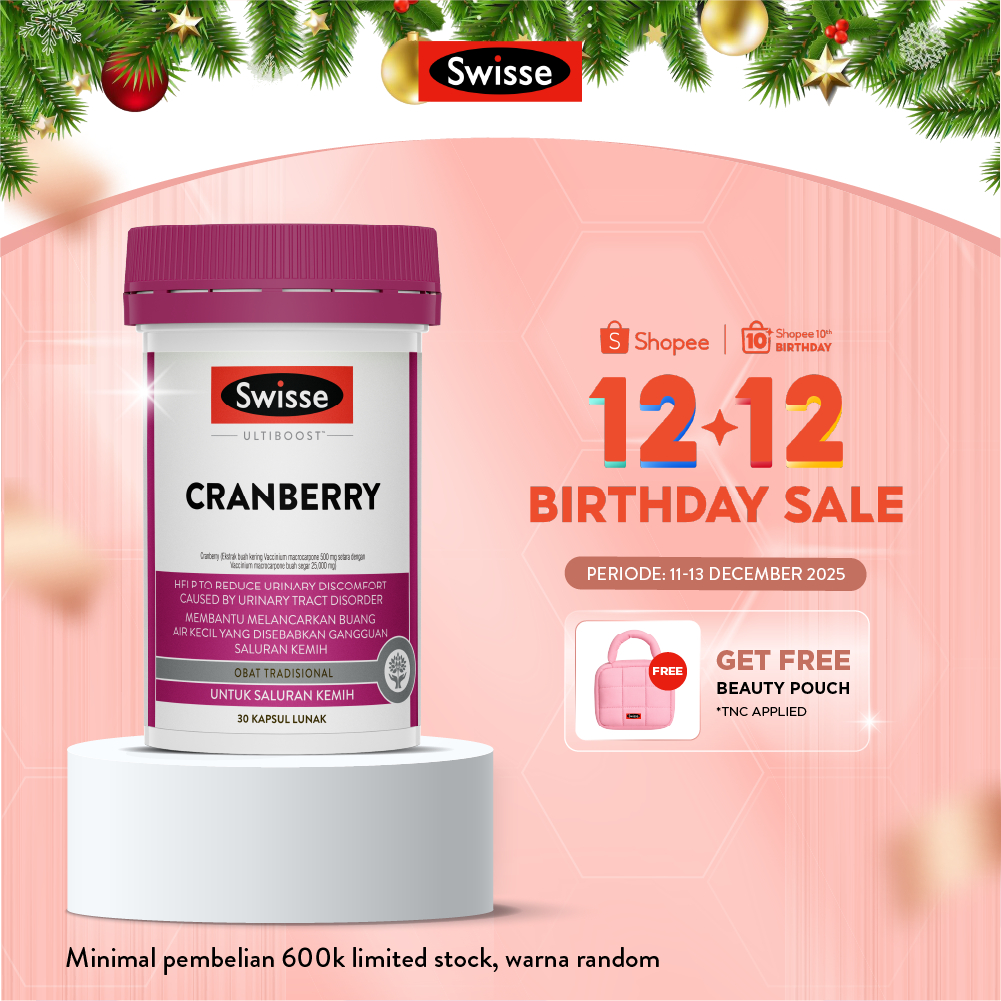 Swisse Ultiboost Cranberry - Multivitamin Suplemen & Vitamin Pelancar Saluran Kemih