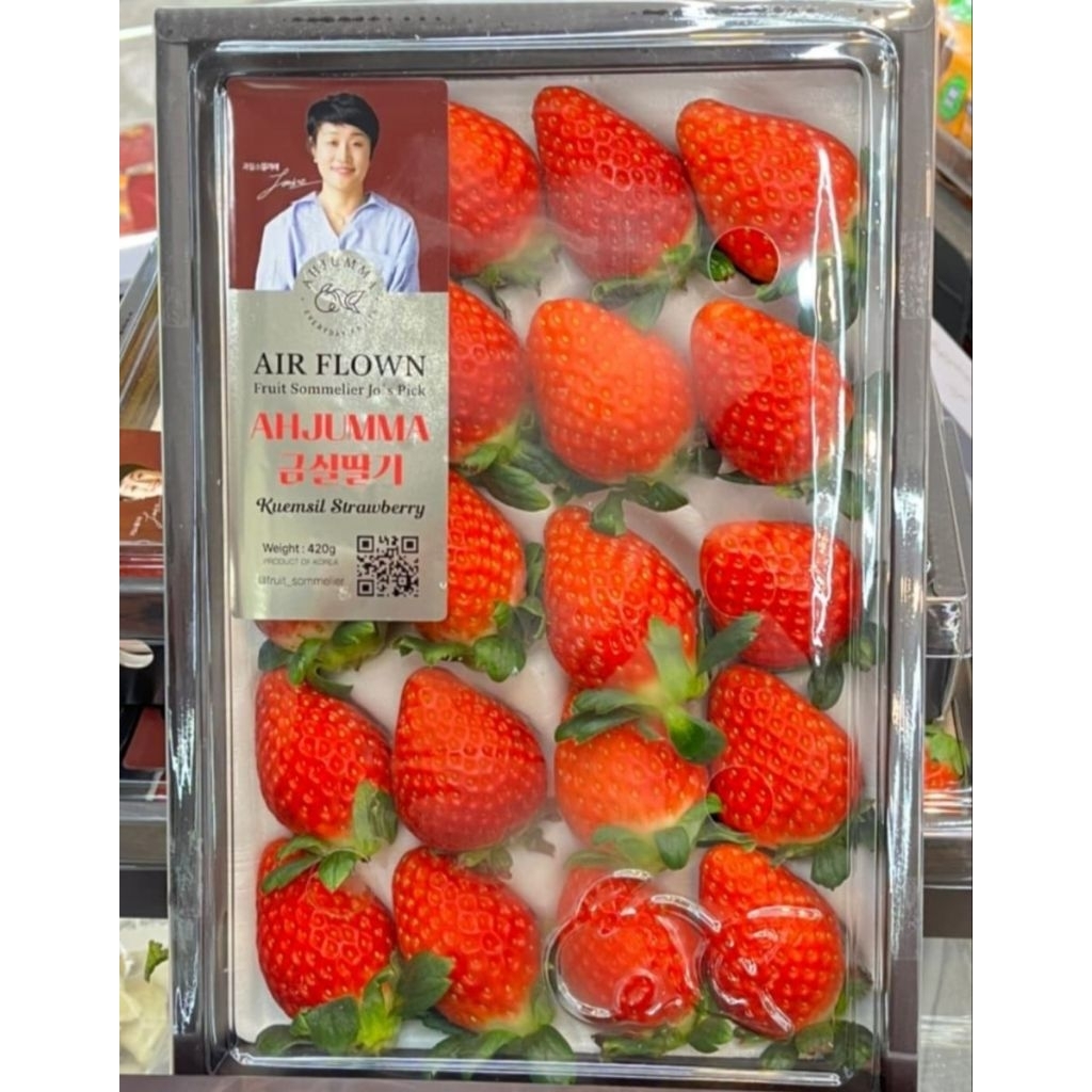 Strawberry Merah Fresh / Strawberry Korea Ahjumma 420 Grm