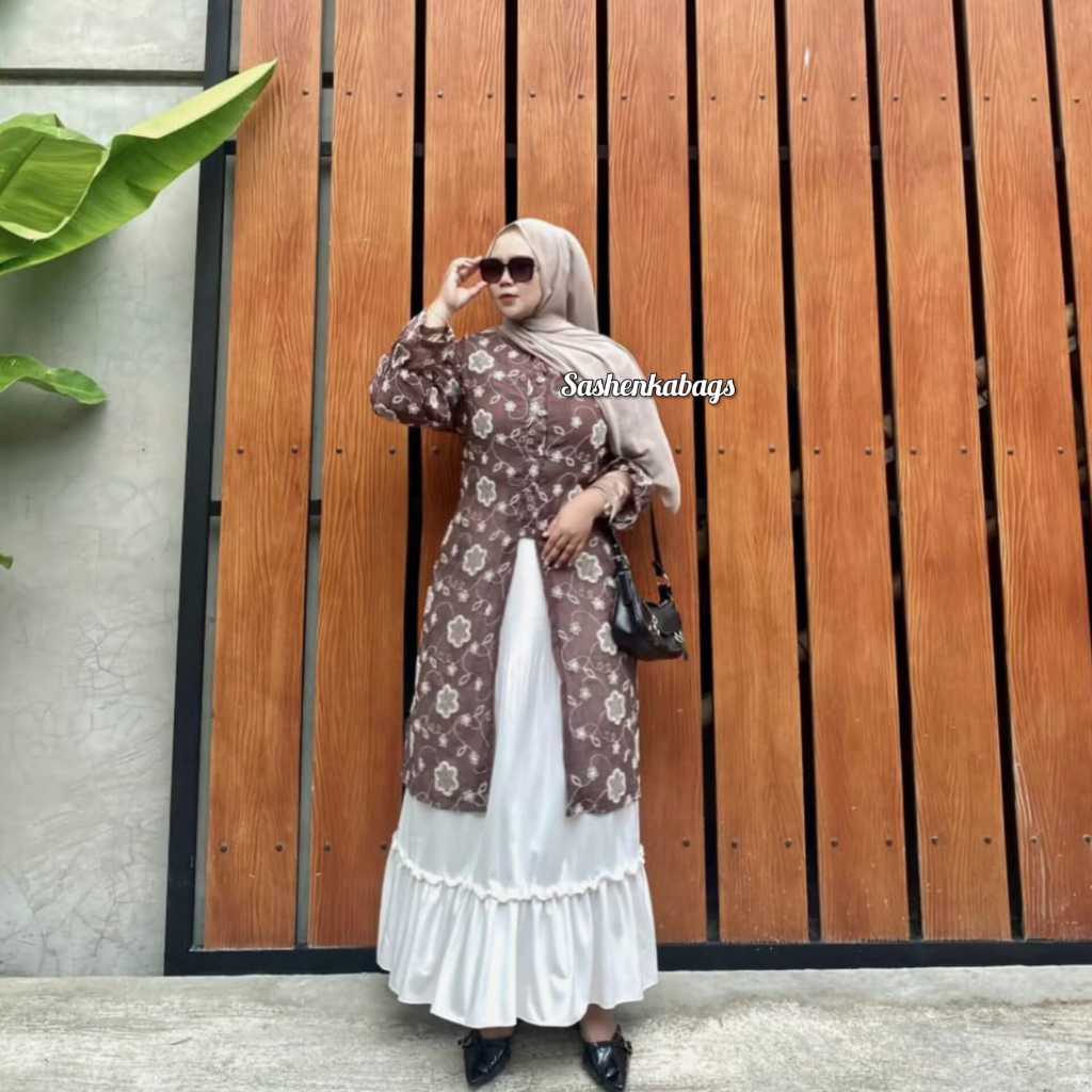 SASH -  Lovis Tunik Motif Bordir Jumbo Tunik Big Size Raya Series