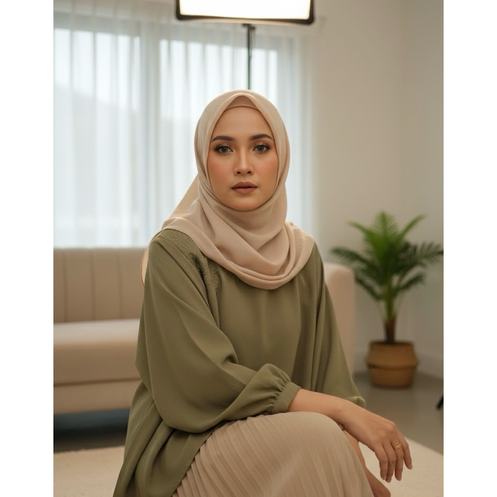 Hijab Voal Segi Empat Vanilla