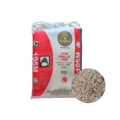 Pakan Petelur Gold Coin 105M 50KG Ayam Unggas petelur Komplit KARUNG