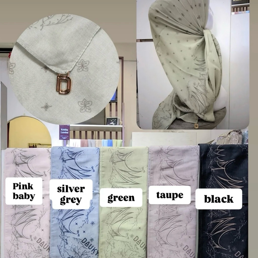 Wanderer scarf Dauky - kerudung voal motif dauky