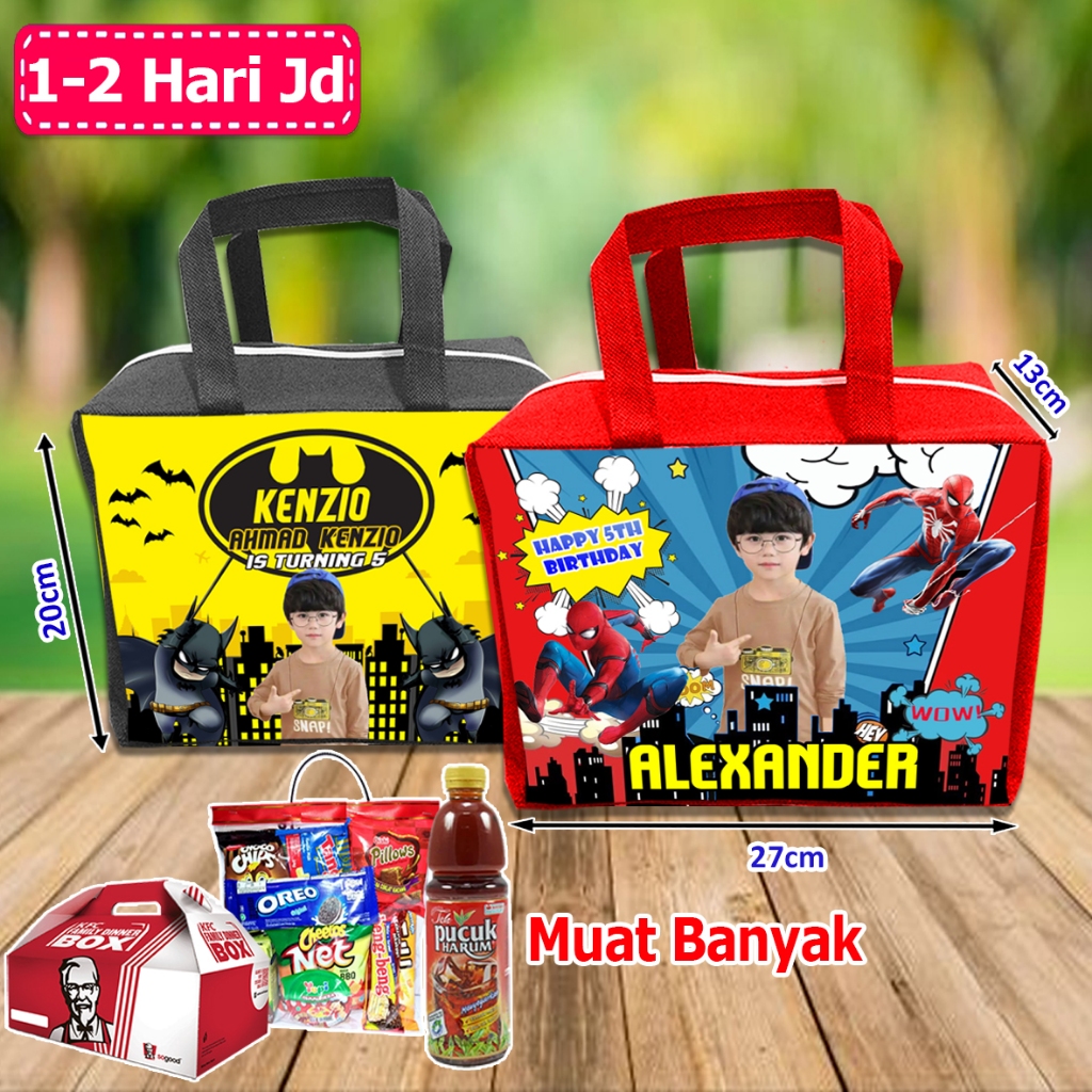 Goodie Bag Ultah Anak Custom Spiderman