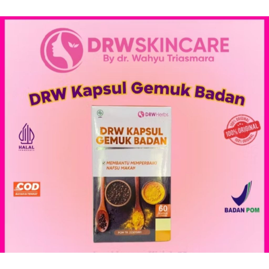 Kapsul Gemuk/Body Mas/Penggemuk Badan Drw Skincare (100%Original)