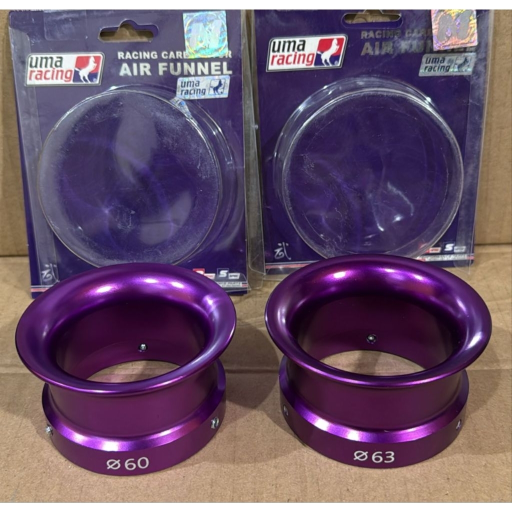AIR FUNNEL Velocity Original 100% Uma Racing Karbu PE28 PWK 30 32 34 36 Ukuran 60MM dan 63MM corong 