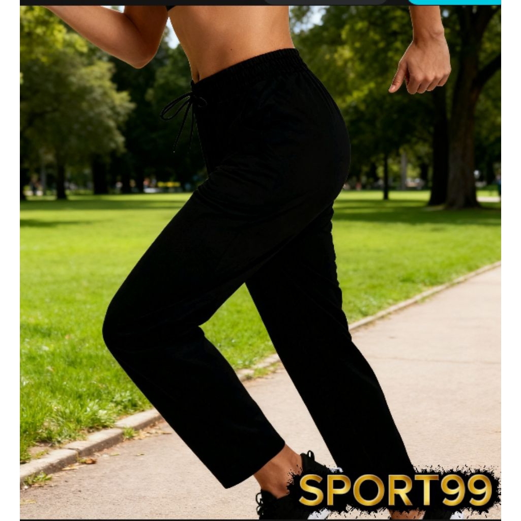 celana panjang parasut training pria wanita olahraga