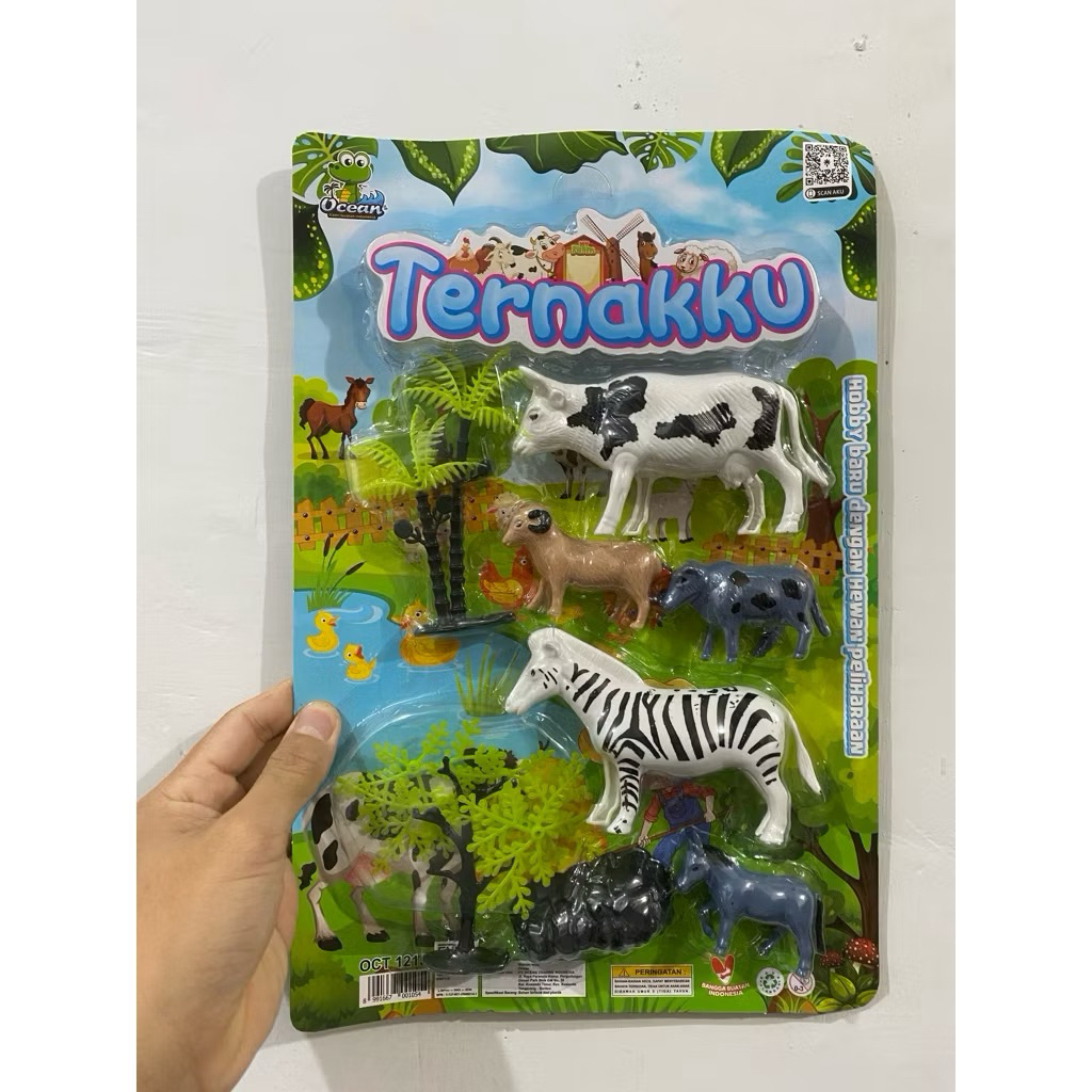 Mainan Ternakku miniatur patung hewan main figure binatang Safari Singa Badak Gajah