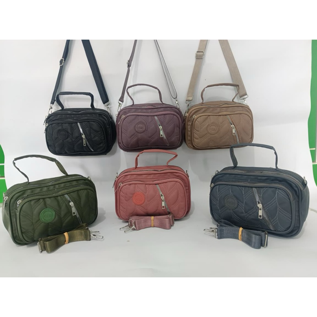 OZBI11|05|Tas Selempang Bahu Wanita Bordir 4 Ruang|Tas viral|Tas Kekinian