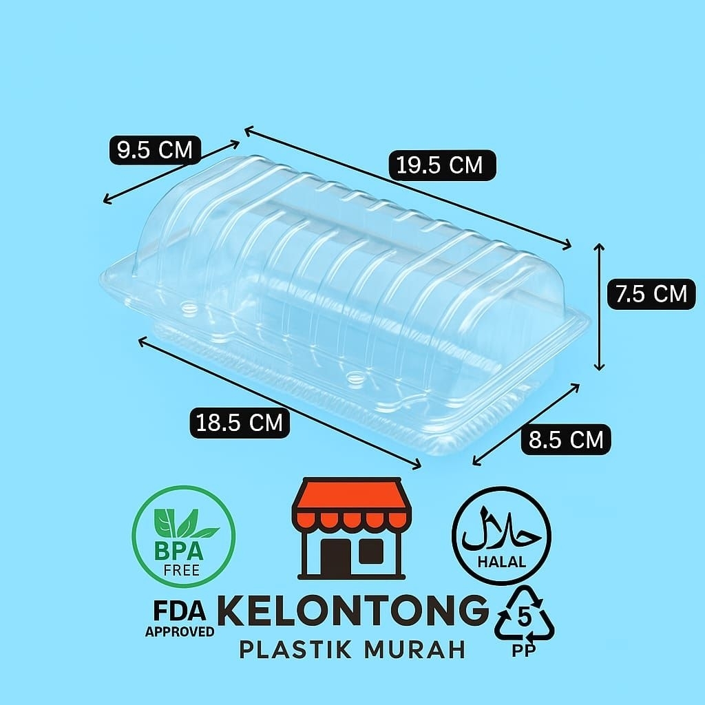 Mika Bolu Gulung Mini 18Cm Isi 50 Pcs / Mika BGT 818 / Mika Box Kotak / Mika Bolu Gulung Roll