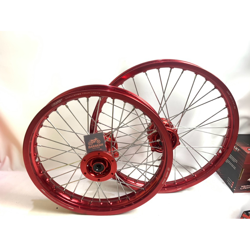 velg crf 150 l KLx 150 dan WR 155 trail trabas ring 18 21 full expedition velg em dan full scarlet t