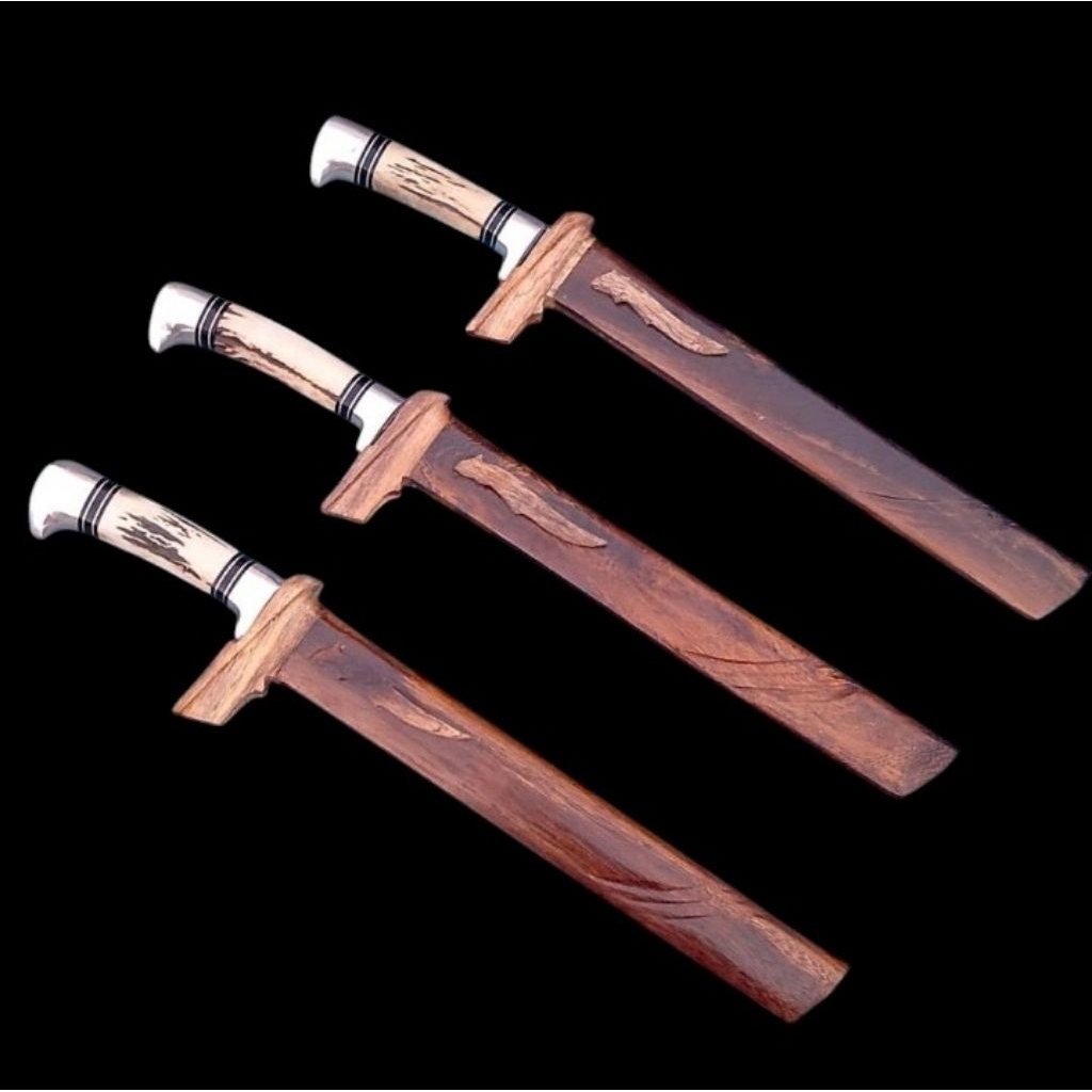 Pisau Sembelih Baja D2 27cm Gagang Tanduk