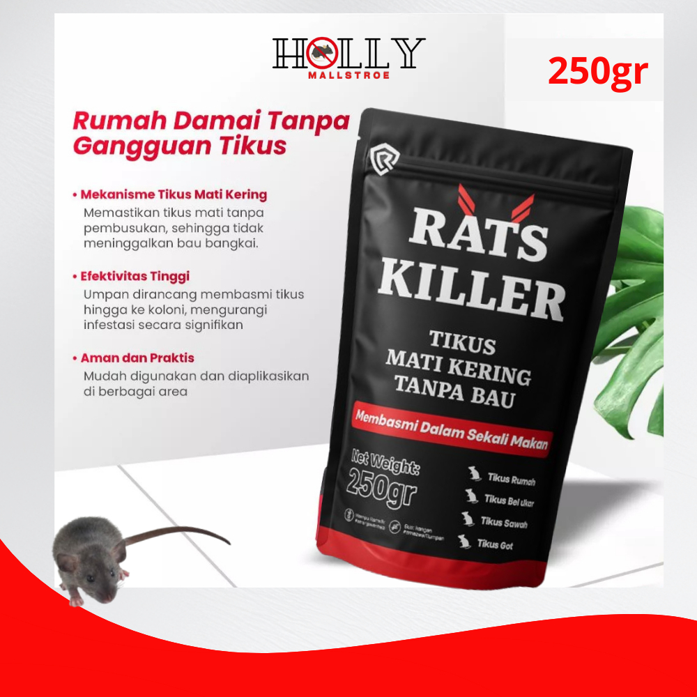 RatKiller Rat Killer Racun Tikus Mati Kering Tanpa Bau / Umpan Pembasmi Tikus