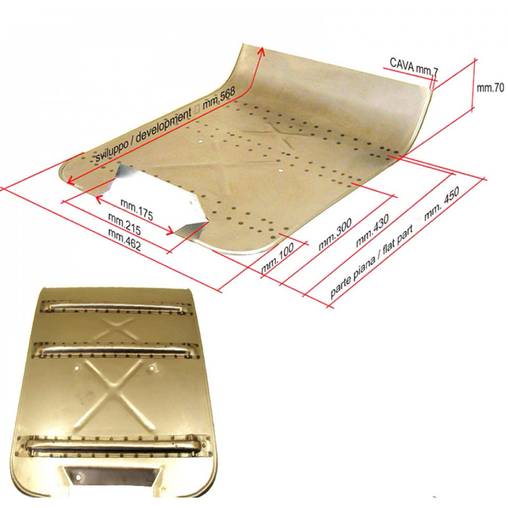 dek lantai CIF Floorboard Vespa Sprint, SS180, Rally180, GL, super original