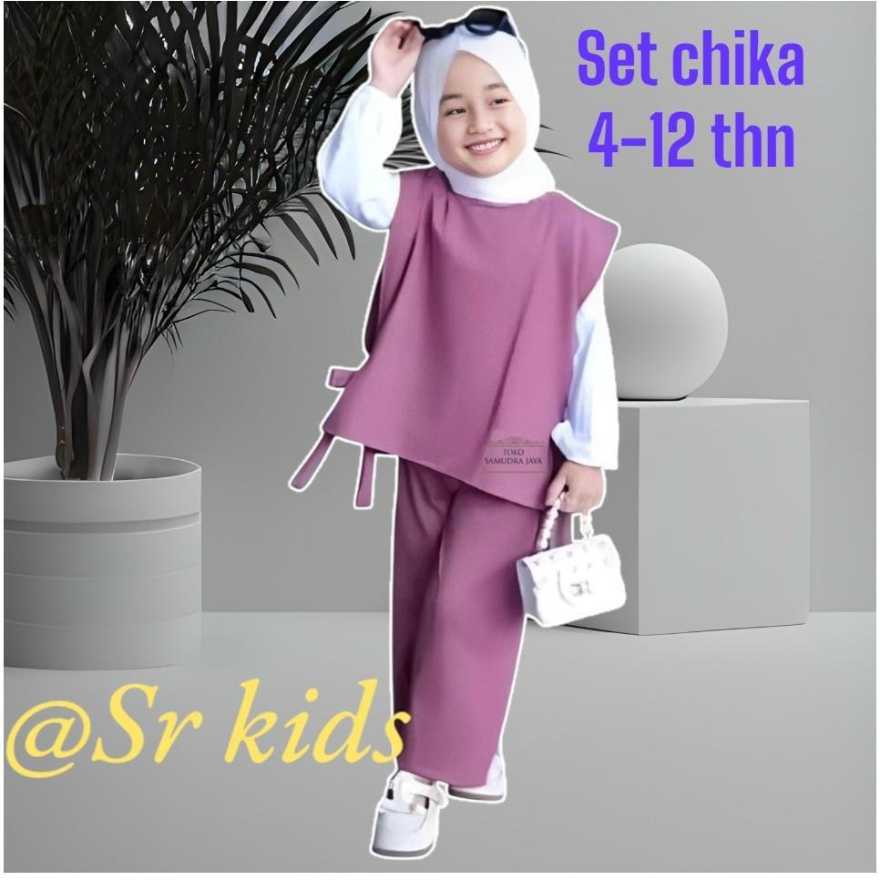 Setelan Remaja Perempuan 5-12Thn Wanset Umur 1-17 Tahun Set Rok Setcelan Tanggung 1Stel Baju Anakk B