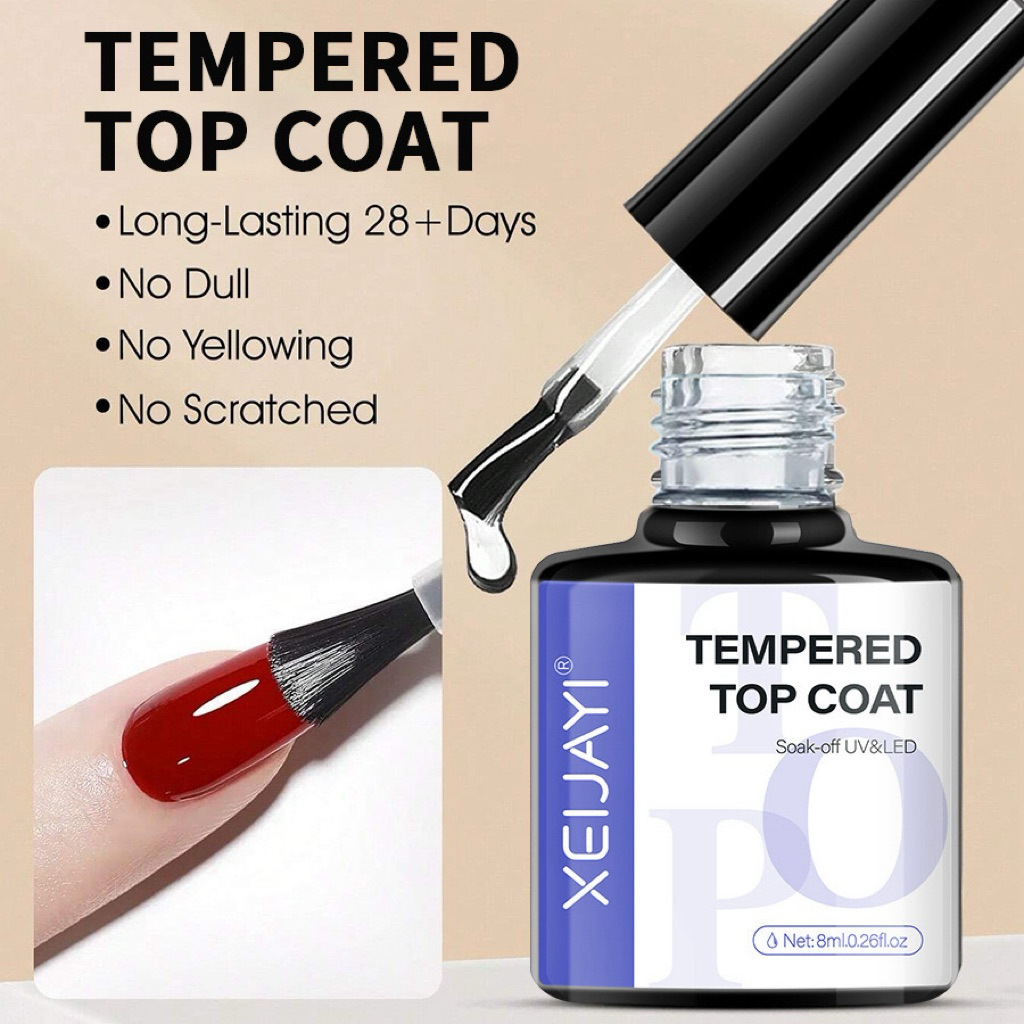 XEIJAYI INDONESIA - ESSENTIAL GEL (Top coat, Base coat, Reinforce gel, Matte top coat) gel polish Uv
