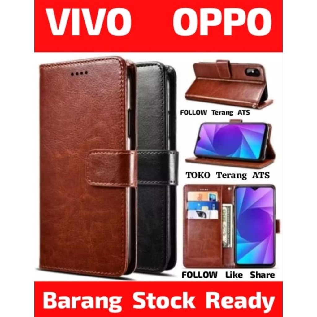 Dompet Flip Cover Tipe Hp Vivo 1820 1807 1811 1816 1817 1901 1902 1904 1929 V2021 V2026 V2027 V2029 