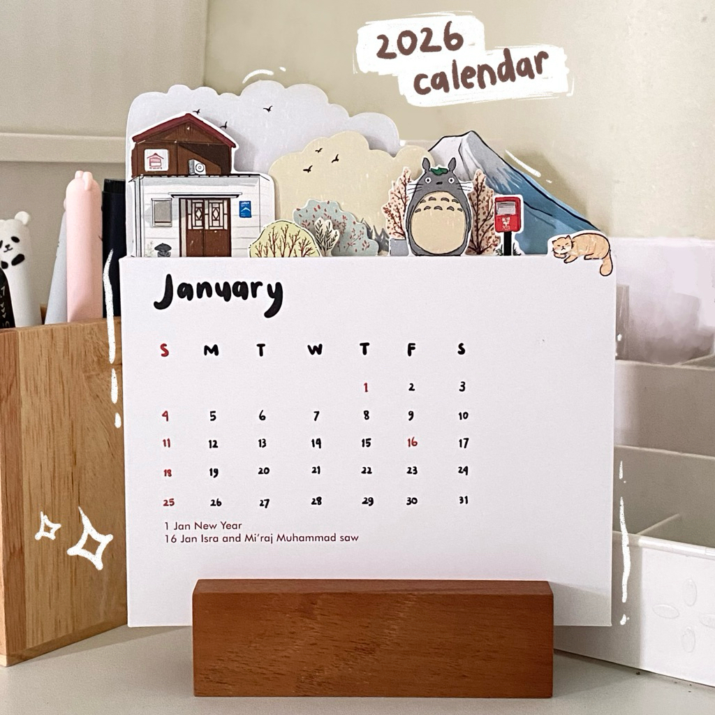 Calendar desk 2026 | Kalender Aesthetic
