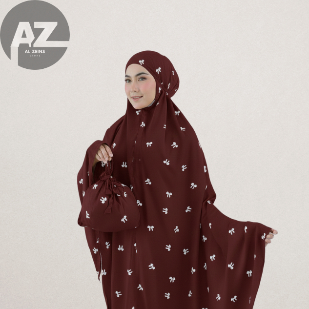 Mukenah Dewasa/Mukenah Premium/Mukenah Traveling/Mukenah Motif Pita/Mukenah Bahan Adem