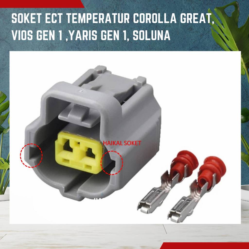 SOKET ECT TEMPERATUR COROLLA GREAT VIOS GEN 1 YARIS GEN 1 SOLUNA