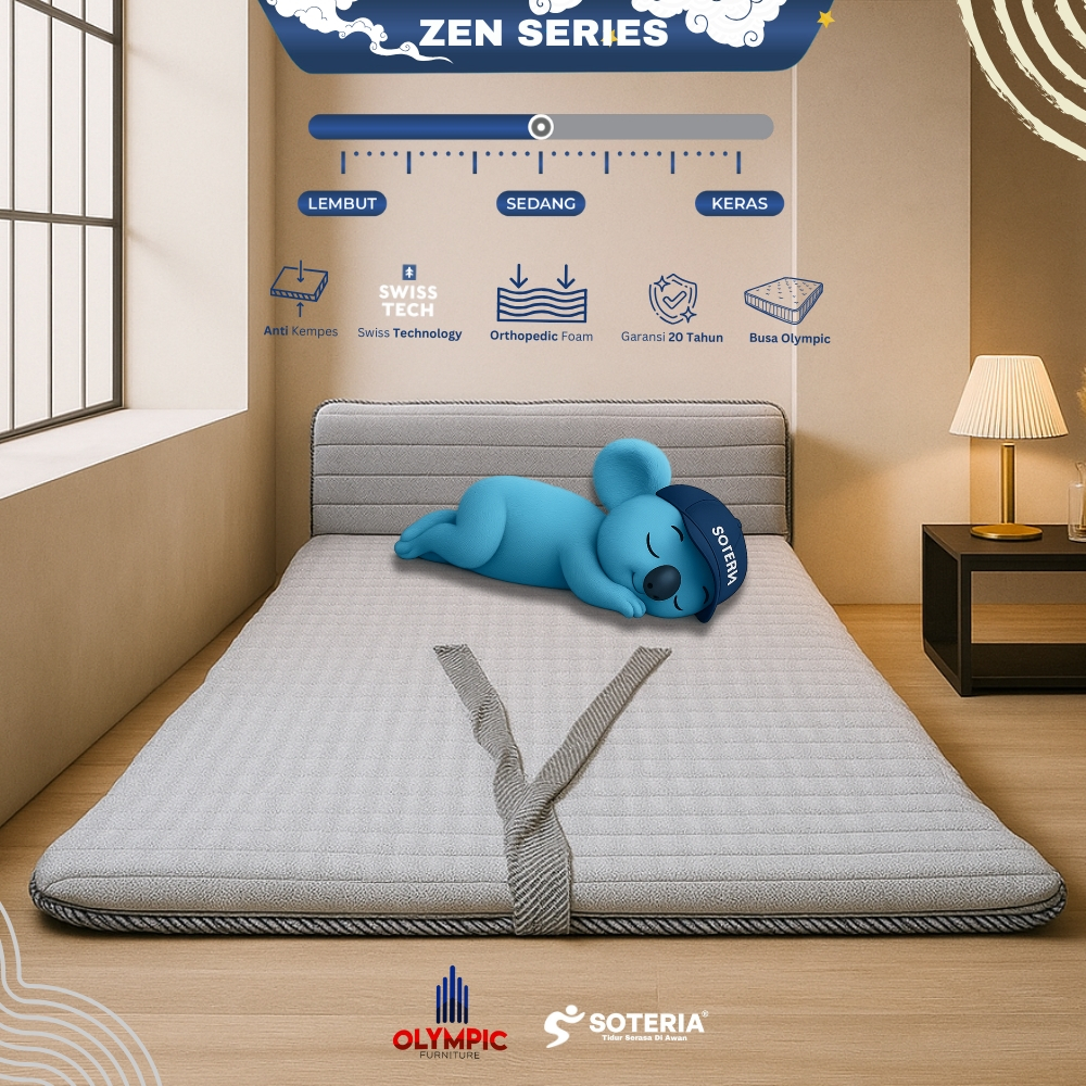 Soteria Cloudroll Series Kasur lipat Bantalan Busa Lembut Premium Anti Kempes / Kasur Matras Travel 