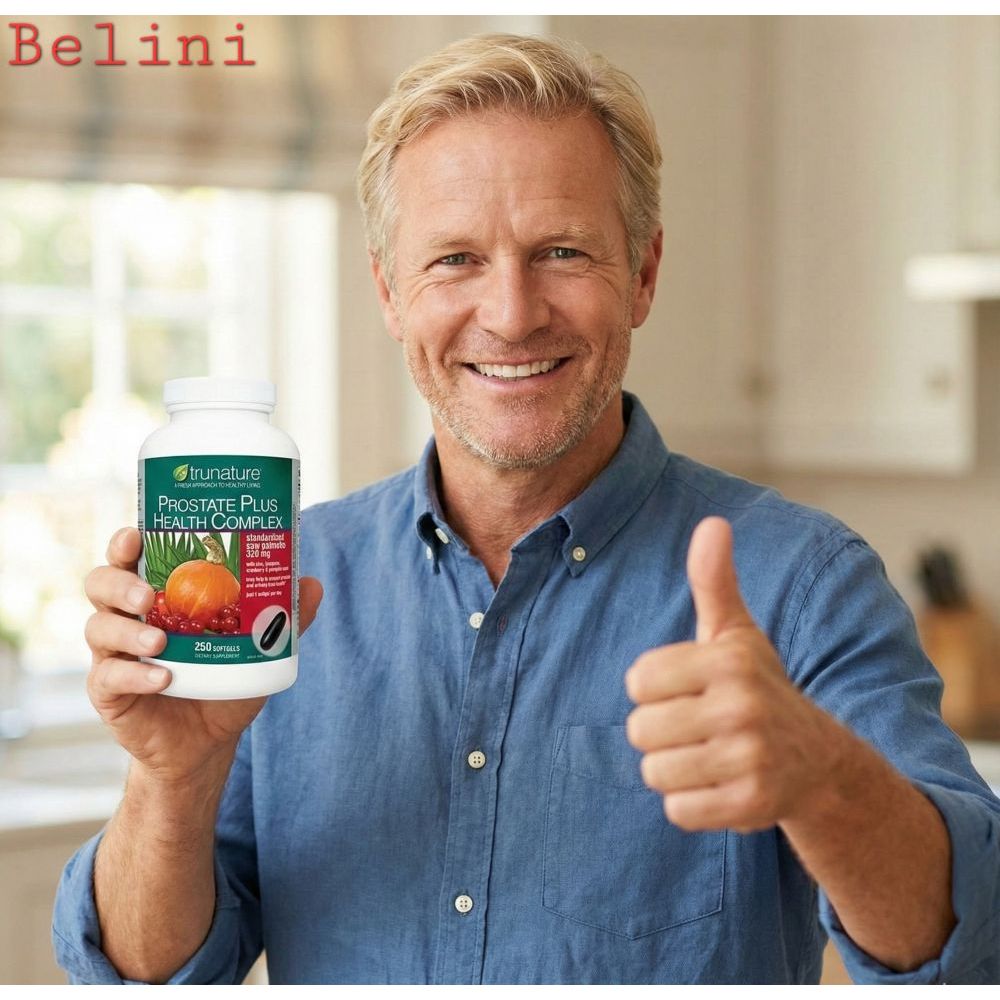 Trunature Prostate Plus Health Complex 250 Softgels Dengan Saw Palmetto Lycopene & Benih Labu Untuk 