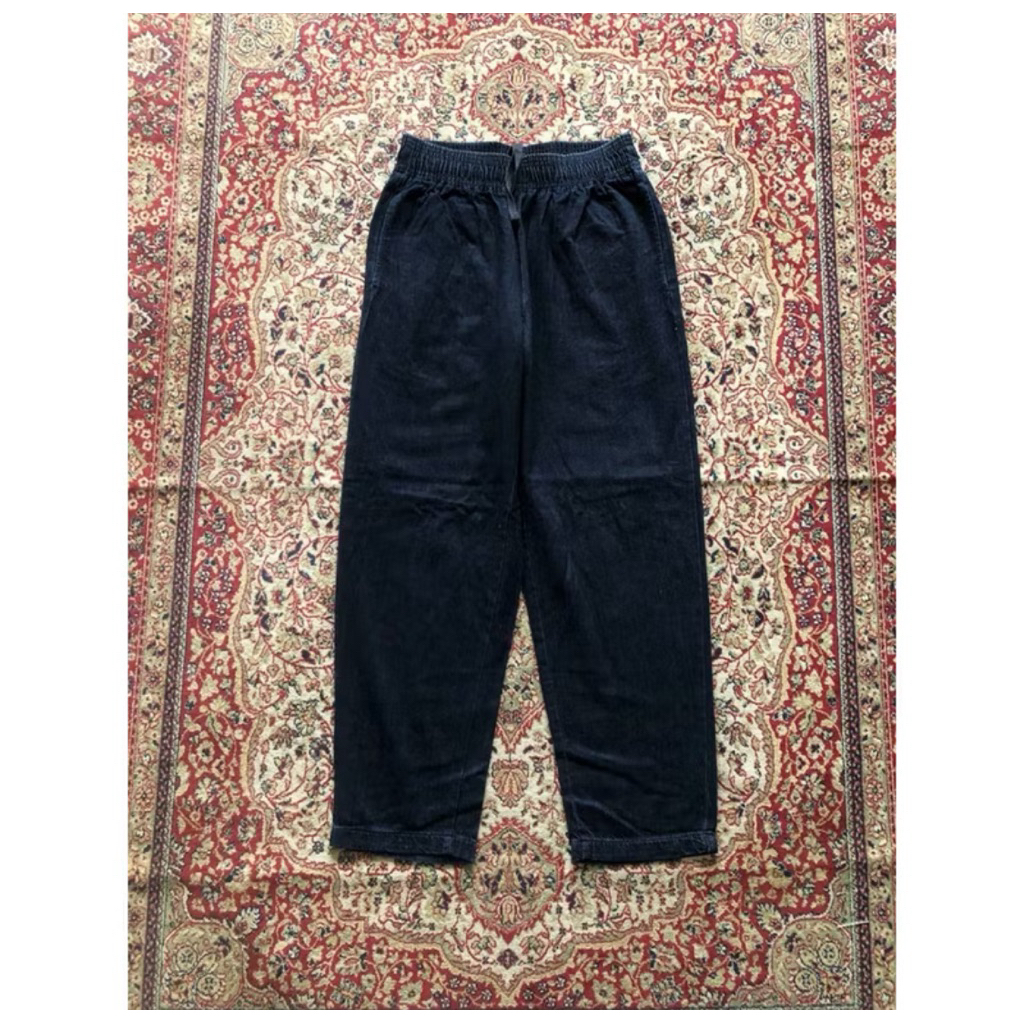 Celana Gu chef denim relaxed pants Gu japan denim pants HH224