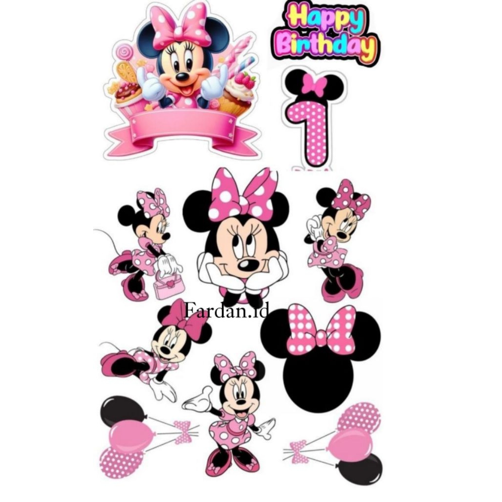 Topper Custom Nama Mickey Mouse/ Topper Kue Ulang Tahun Mickey Mouse