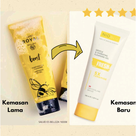 Nioblu Fresh Gel Cleanser pengganti Jafra Royal Boost Cleanser