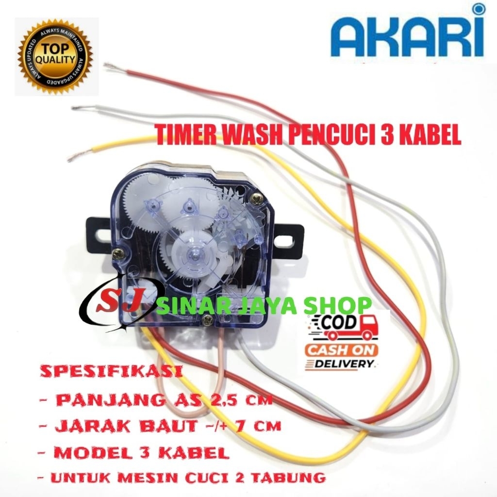Timer Wash Mesin Cuci AKARI 2 Tabung 3 Kabel / Timer Wash Mesin Cuci AKARI