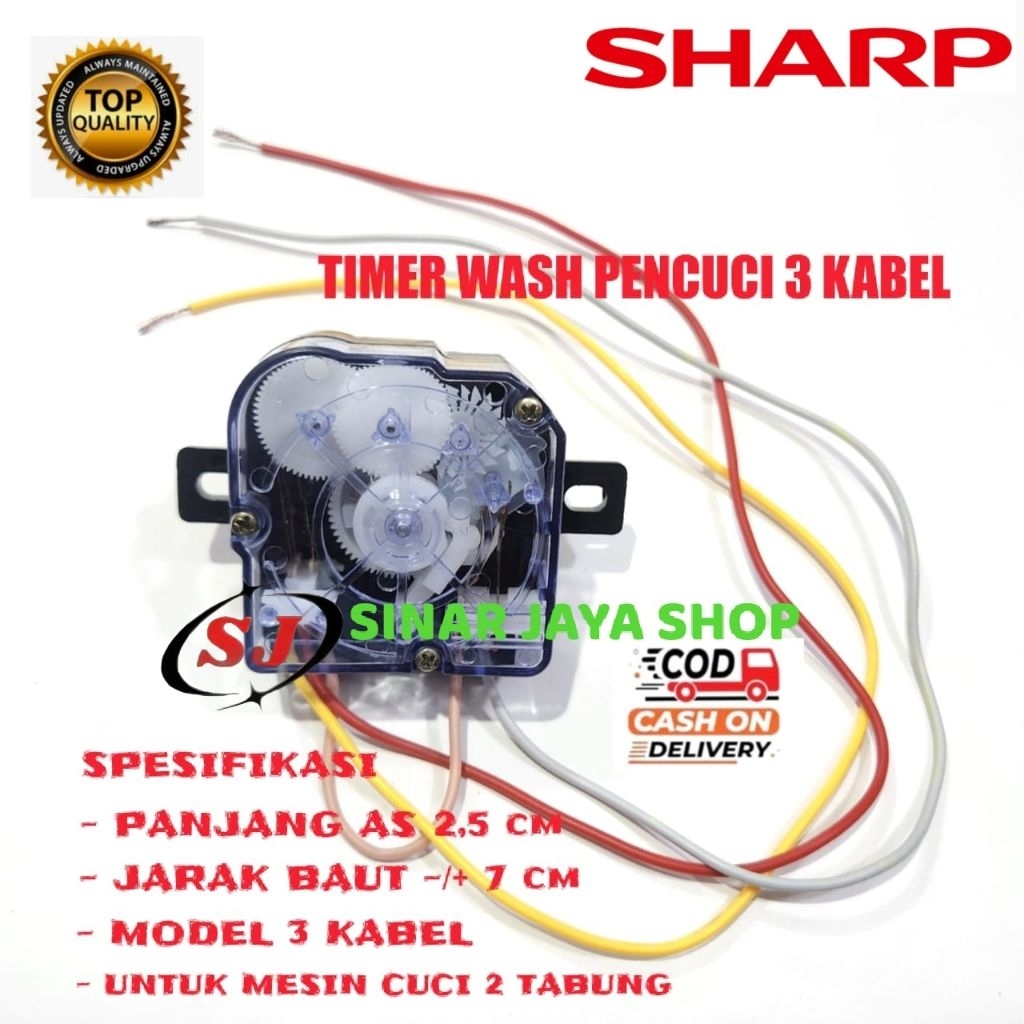 Timer Wash Mesin Cuci SHARP 2 Tabung 3 Kabel / Timer Wash Mesin Cuci SHARP