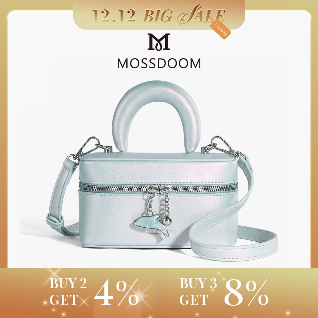 MOSSDOOM Tas Delphine Bag Cute Dengan Aksen Gembok Tas Mungil Wanita Crossbody Bag