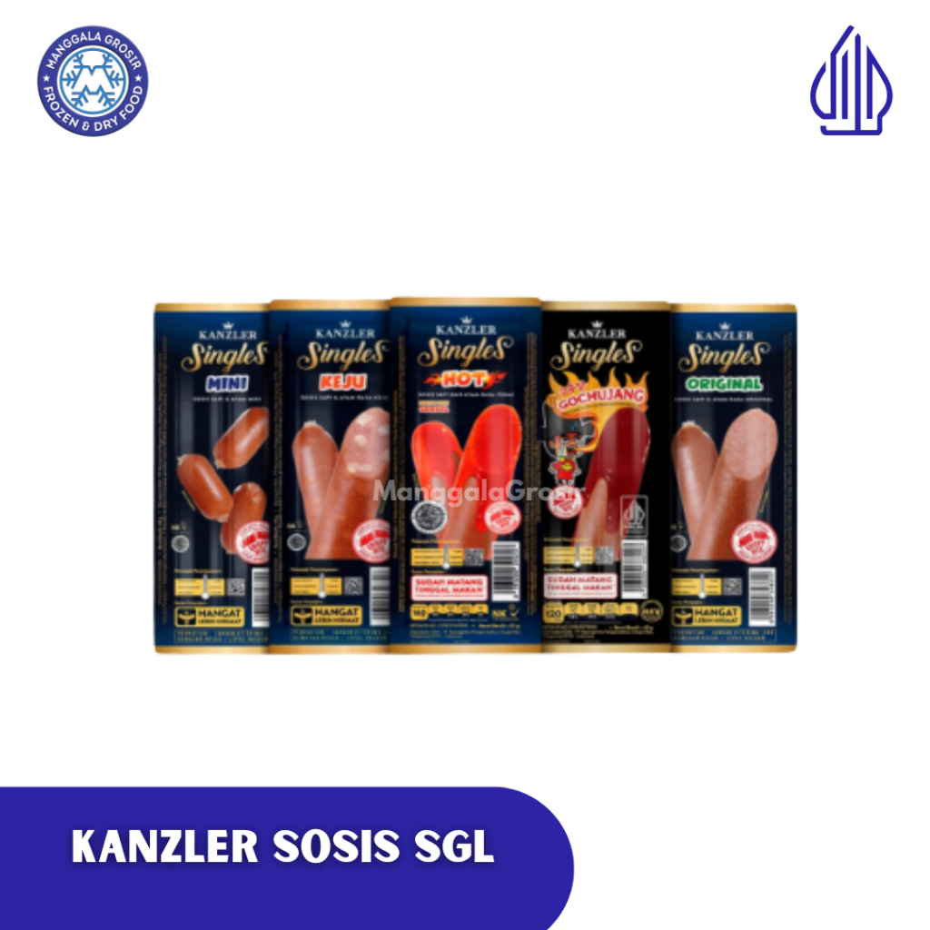 Kanzler Sosis Bakso Singles Original / Keju / Hot / Gochujang Mini 65gr Sosis Bakso Kanzler Singles