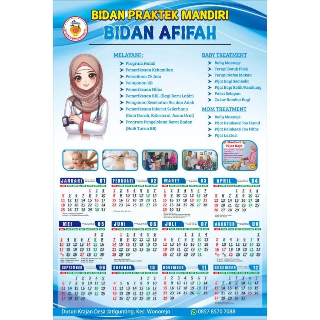 Kalender 2026/Kalender Custom/Kalender Souvenir Bidan/Kalender Souvenir Dokter