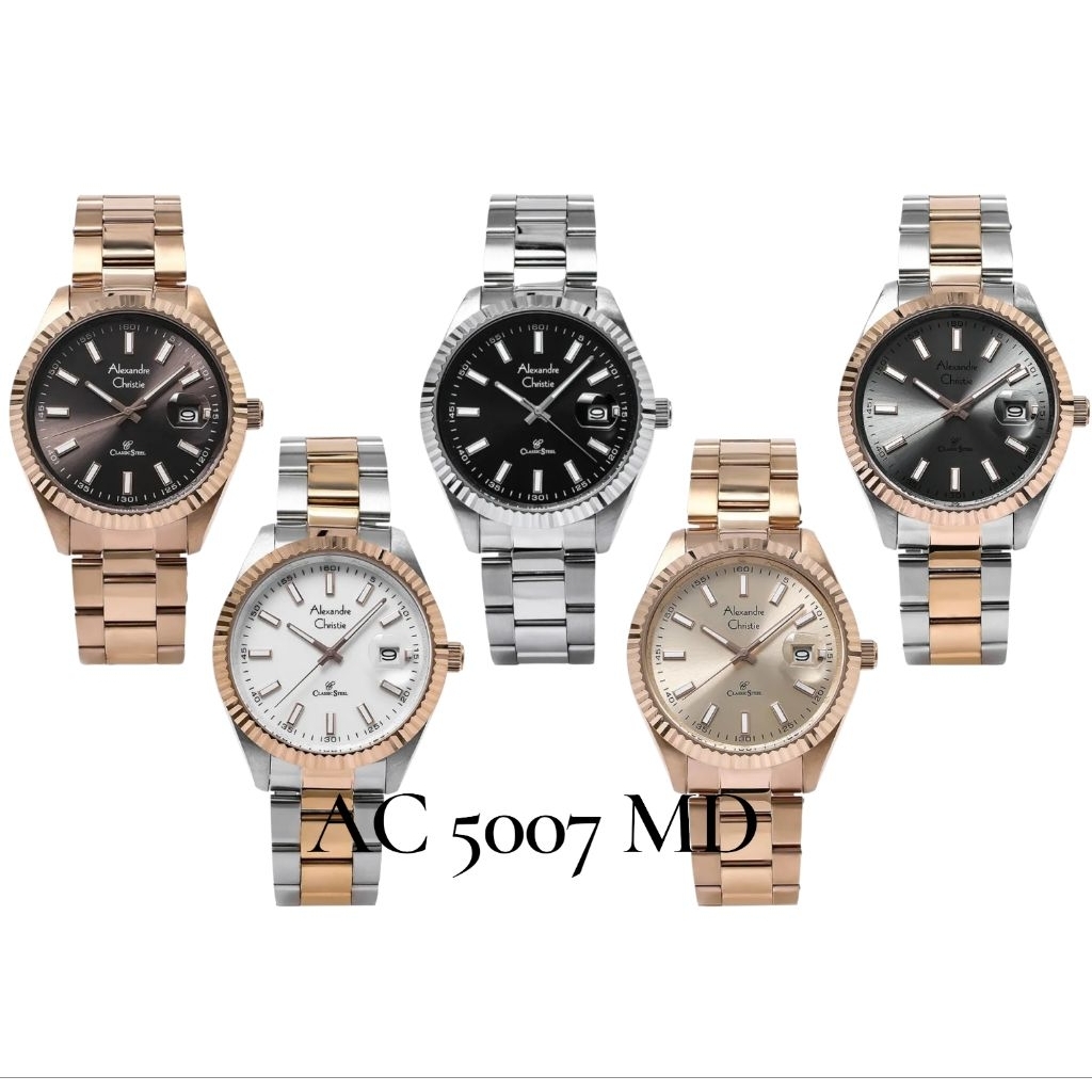 Jam Tangan Pria Alexandre Christie 5007 AC5007 AC 5007 Tali Besi / Stainless steel