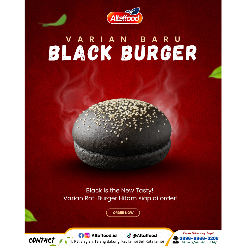 Roti Burger Jumbo Varian Black