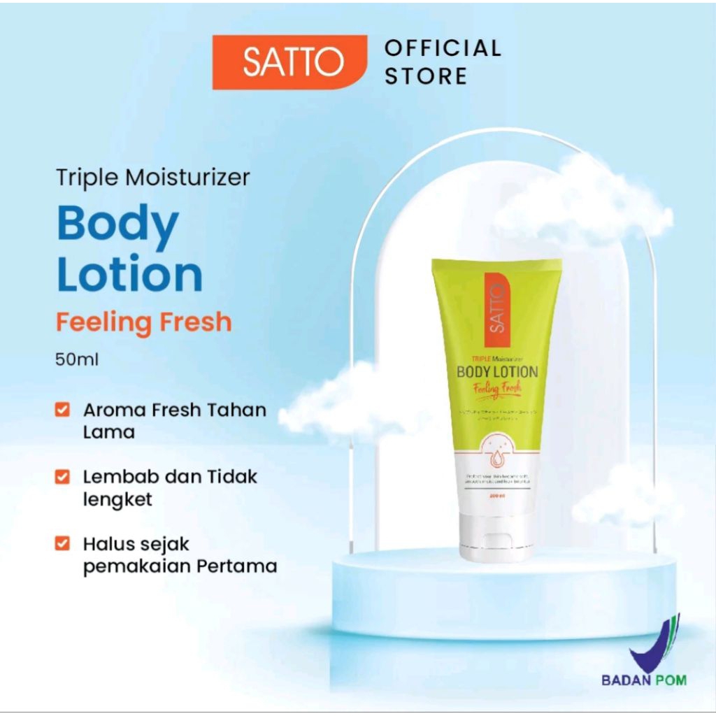 Satto Triple Moisturizer Brightening Body Lotion Feeling Fresh