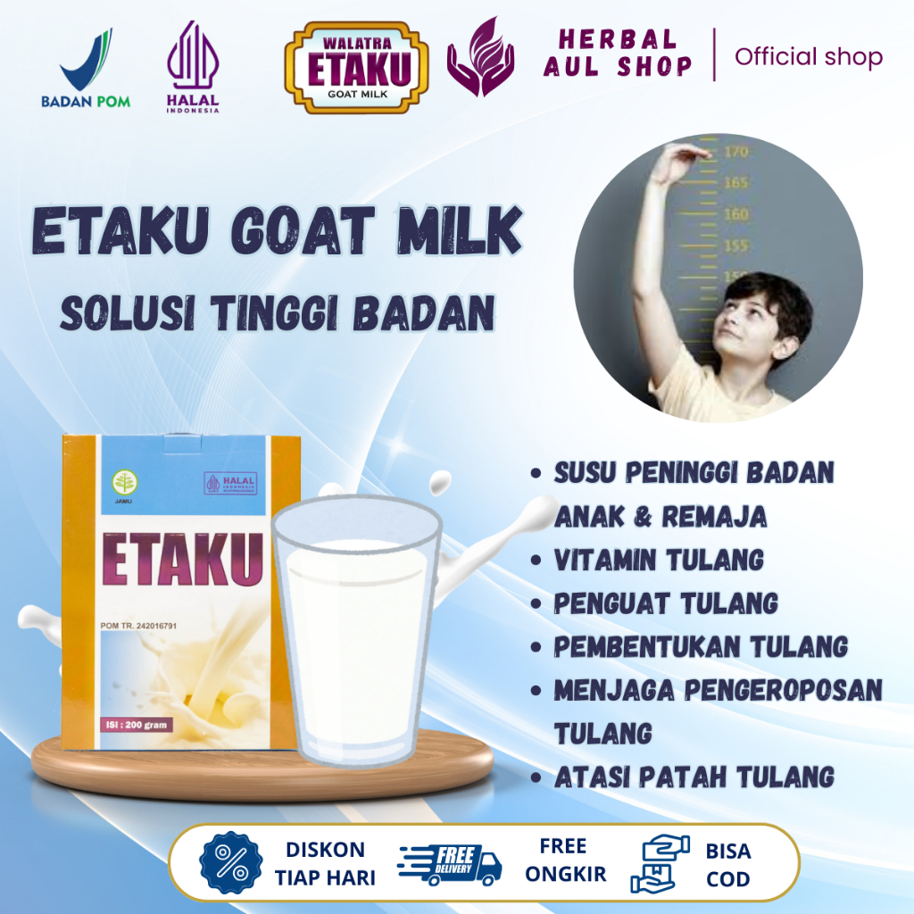 Susu Peninggi Badan Anak Remaja Dewasa Susu Tinggi Kalsium Protein Bpom & Halal MUI 100% Original