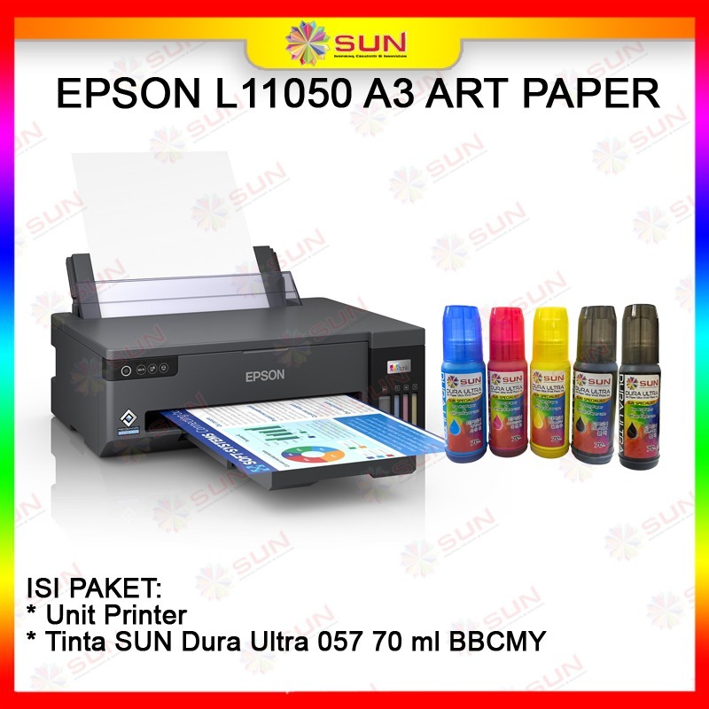 Printer Epson L11050 / L 14150Ukuran A3+ Pengganti Printer Epson L1300 Tinta SUN
