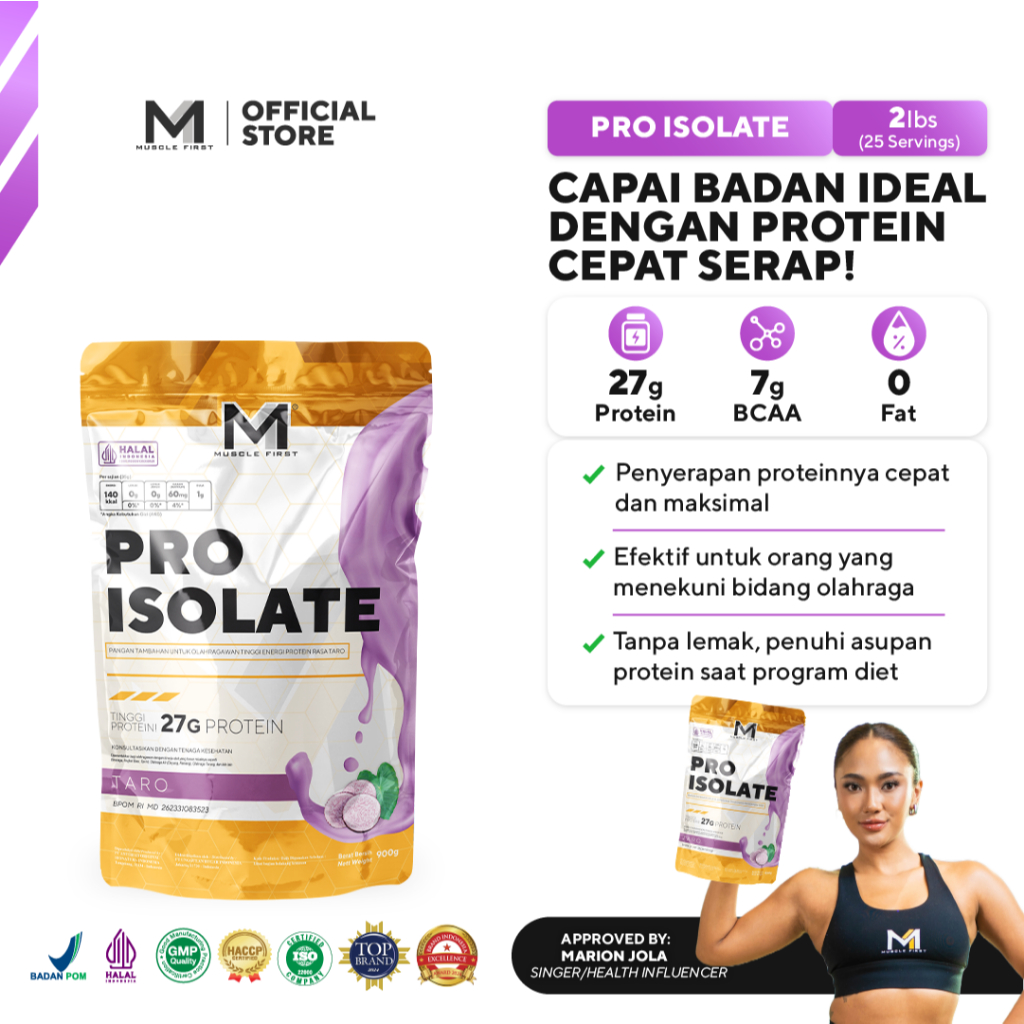 MUSCLE FIRST Pro Isolate 2lbs/900gr - Whey Protein Suplemen Fitness