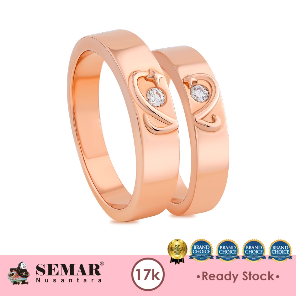 Cincin Emas The Perfect Match Jodohku Sehati Aeratec Wedding Ring Collection Gold 17K Semar Nusantar