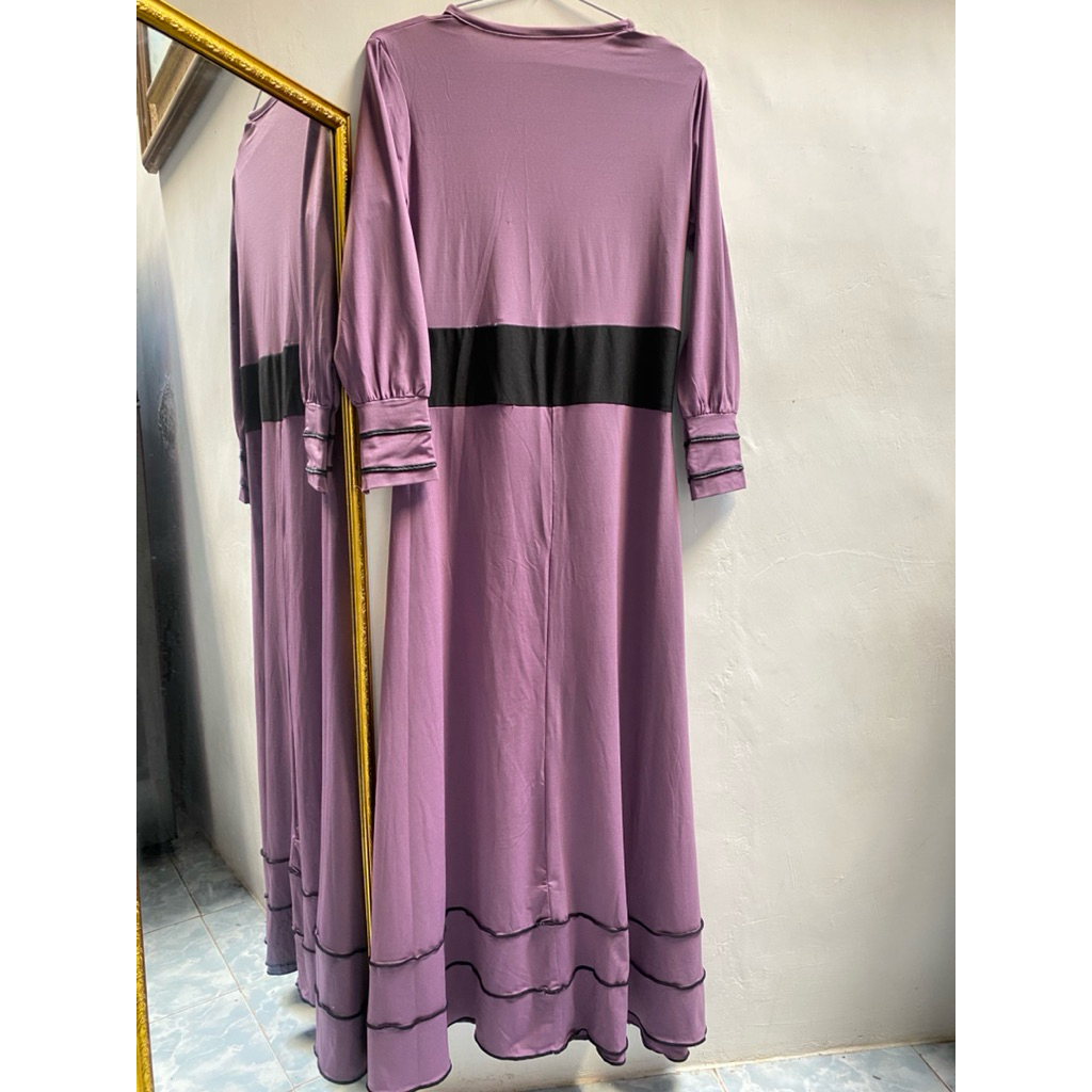 preloved gamis bahan kaos adem murah