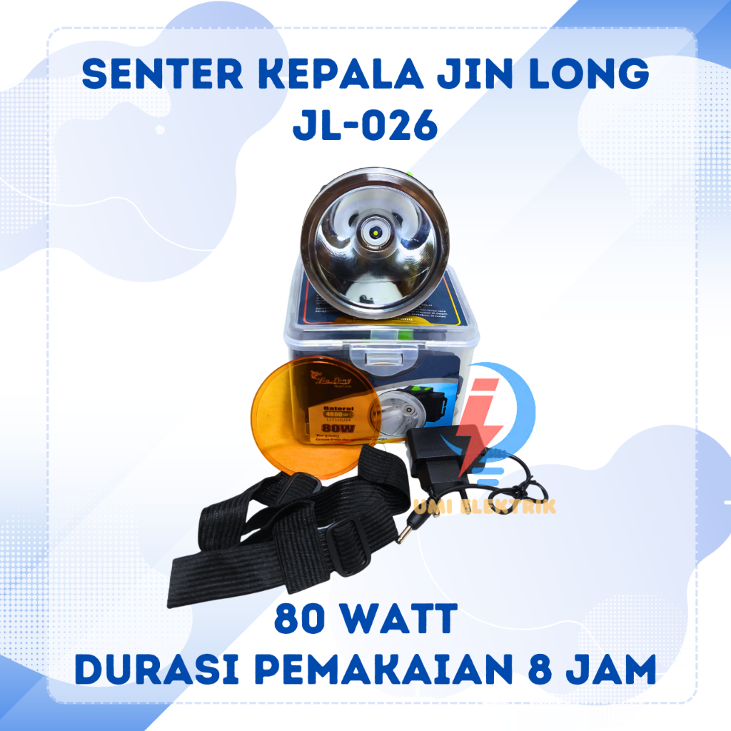 Senter Kepala 80 Watt Senter Emergency Kepala Jin Long 80 watt JL-026