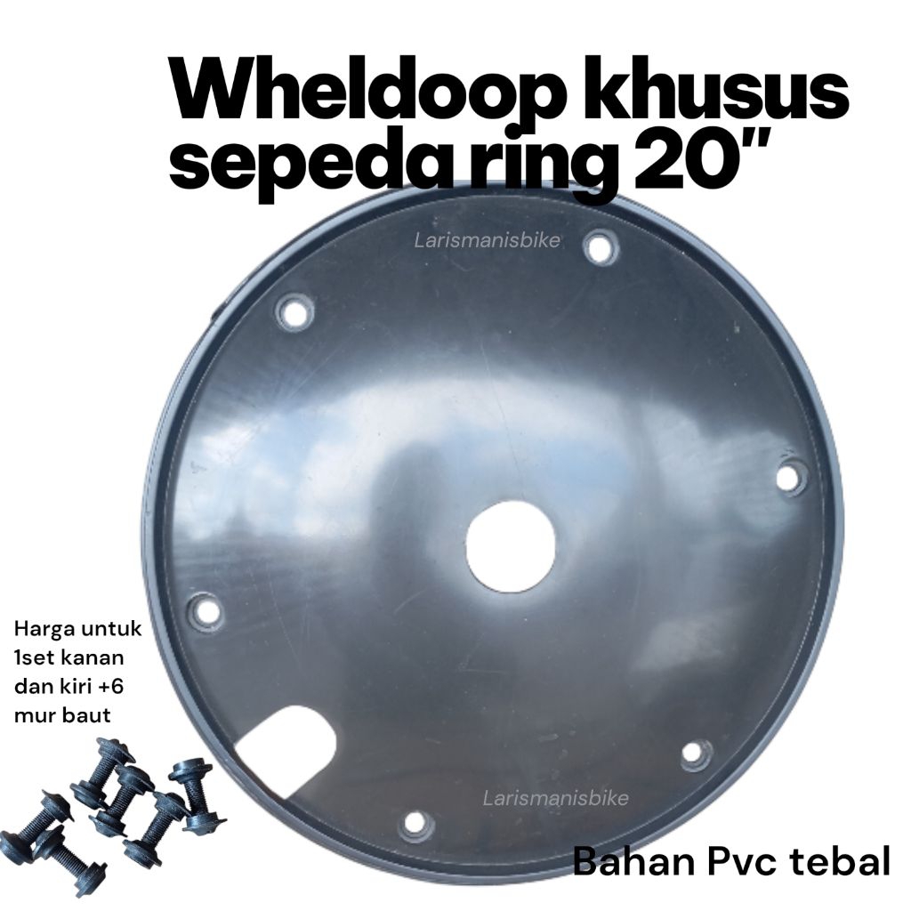 wheeldoop sepeda 20 inch tutup ruji sepeda pvc 1set