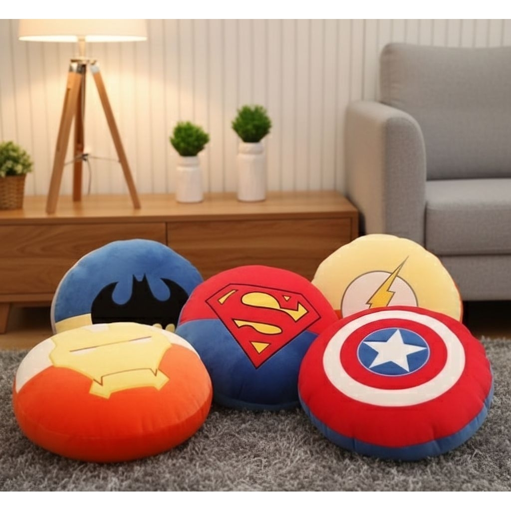 Bantal Anak Karakter Super Hero Bantal Sofa Bantal Bulat